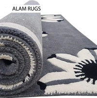 Handmade Modern Design Woollen Carpets For Living Room - multi, 5x8