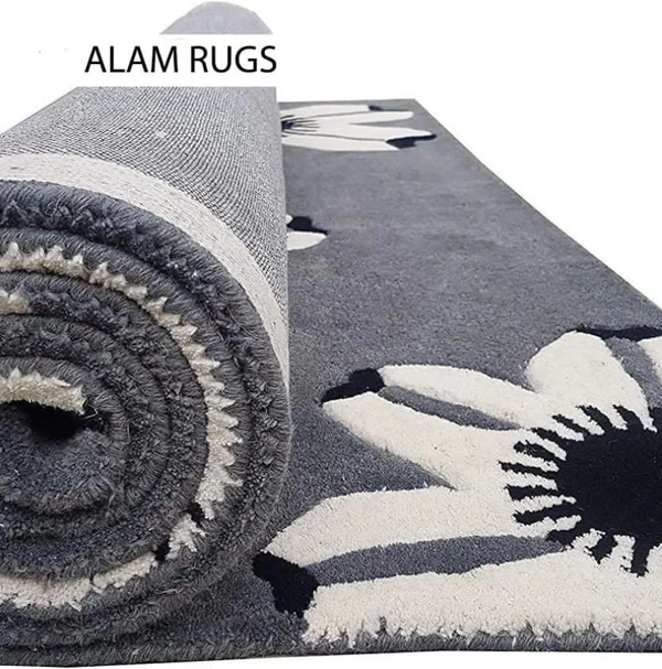 Handmade Modern Design Woollen Carpets For Living Room - multi, 5x8