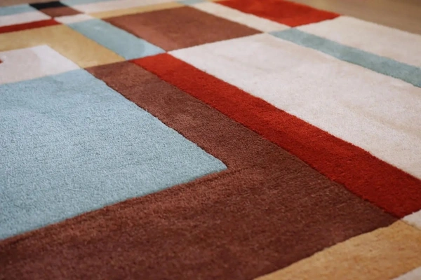 Handmade Modern Design Woollen Carpets For Living Room - multi, 5x8