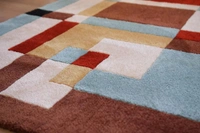 Handmade Modern Design Woollen Carpets For Living Room - multi, 5x8