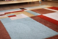 Handmade Modern Design Woollen Carpets For Living Room - multi, 5x8