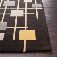 Handmade Modern Design Woollen Carpets For Living Room - brown, 5x8