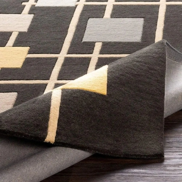 Handmade Modern Design Woollen Carpets For Living Room - brown, 5x8