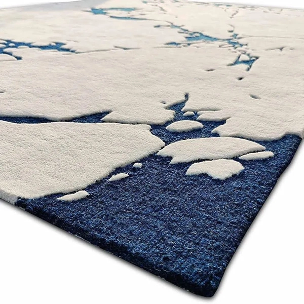 Handmade Modern Design Woollen Carpets For Living Room - multi, 5x8