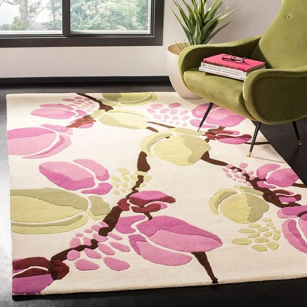 Handmade Modern Design Woollen Carpets For Living Room - multi, 5x8