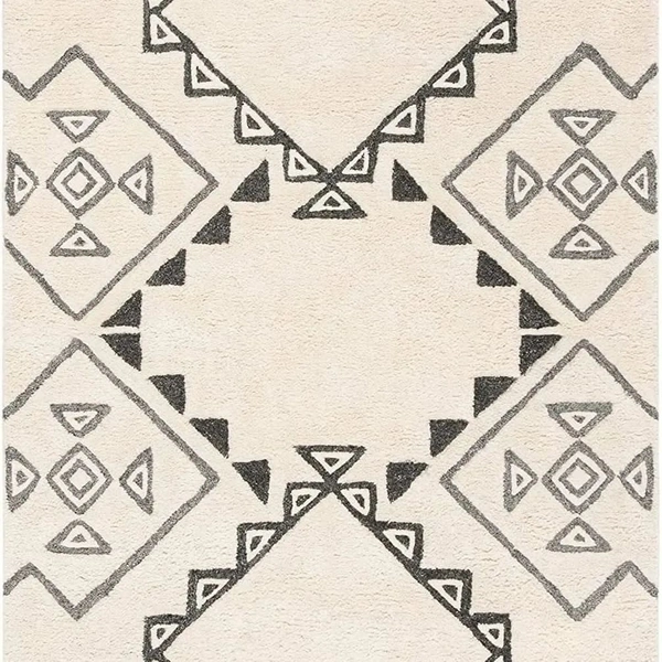 Handmade Modern Design Woollen Carpets For Living Room - beige, 5x8