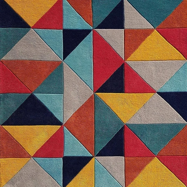 Handmade Modern Design Woollen Carpets For Living Room - multi, 5x8