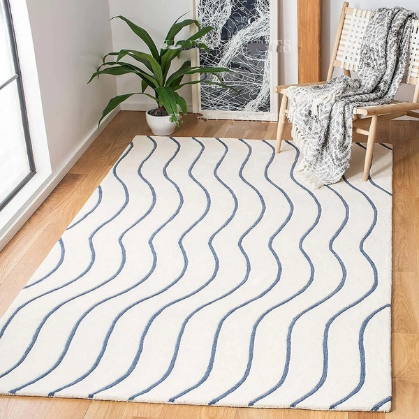 Handmade Modern Design Woollen Carpets For Living Room - multi, 5x8