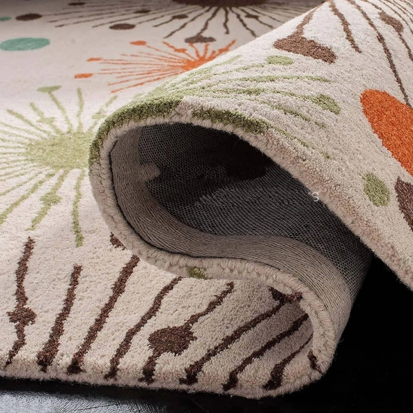 Handmade Modern Design Woollen Carpets For Living Room - beige, 5x8