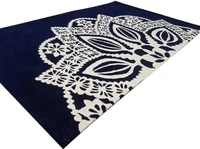 Handmade Modern Design Woollen Carpets For Living Room - Black, 5x8