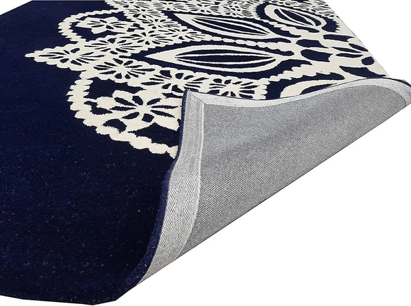 Handmade Modern Design Woollen Carpets For Living Room - Black, 5x8
