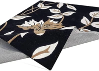 Handmade Modern Design Woollen Carpets For Living Room - Black, 5x8