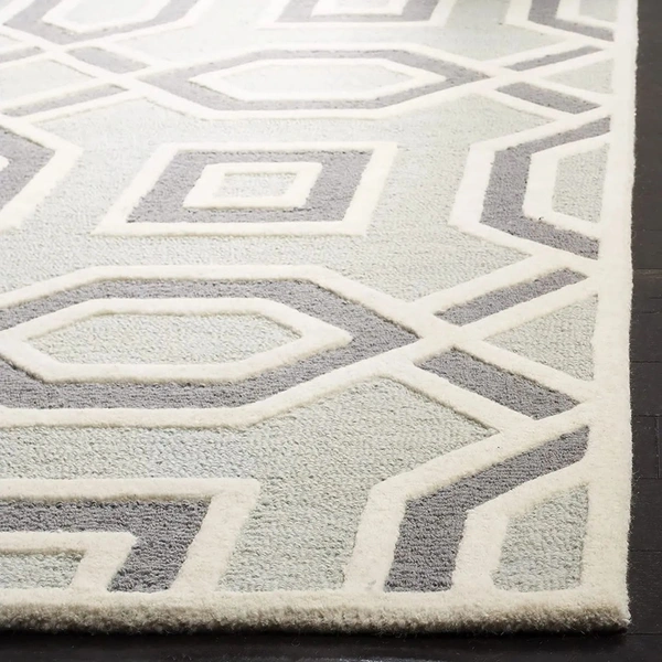 Handmade Modern Design Woollen Carpets For Living Room - beige, 5x8