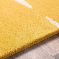 Handmade Modern Design Woollen Carpets For Living Room - yellow, 5x8