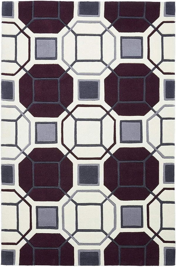 Handmade Modern Design Woollen Carpets For Living Room - multi, 5x8
