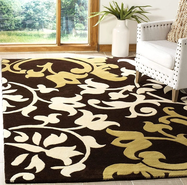 Handmade Modern Design Woollen Carpets For Living Room - multi, 5x8