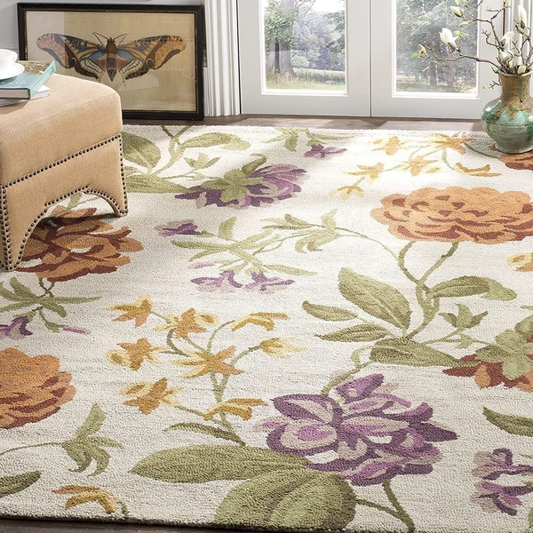 Handmade Modern Design Woollen Carpets For Living Room - beige, 5x8