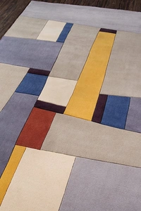 Handmade Modern Design Woollen Carpets For Living Room - multi, 5x8
