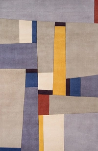 Handmade Modern Design Woollen Carpets For Living Room - multi, 5x8