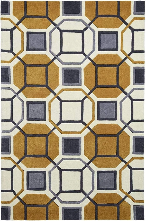 Handmade Modern Design Woollen Carpets For Living Room - multi, 5x8