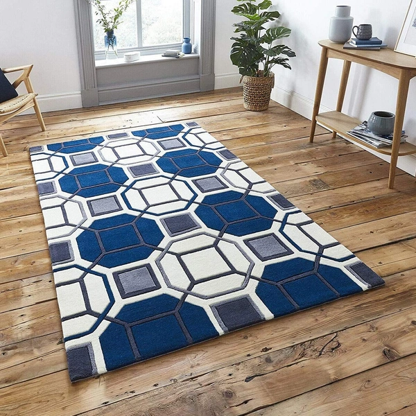 Handmade Modern Design Woollen Carpets For Living Room - multi, 5x8