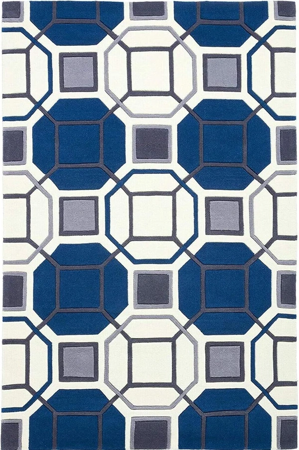 Handmade Modern Design Woollen Carpets For Living Room - multi, 5x8
