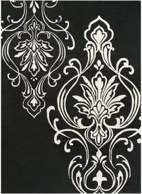 Handmade Modern Design Woollen Carpets For Living Room - Black, 5x8