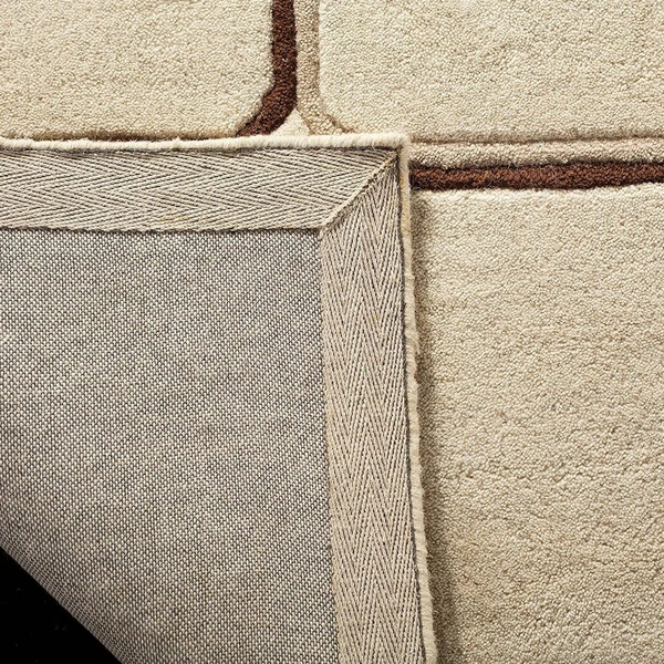 Handmade Modern Design Woollen Carpets For Living Room - beige, 5x8