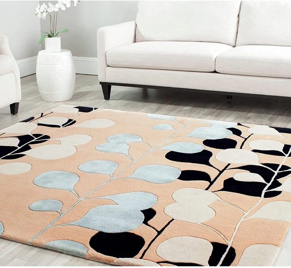 Handmade Modern Design Woollen Carpets For Living Room - multi, 5x8