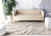 Handmade Modern Design Shaggy, Soft Carpets For Living Room. - beige, 5x8