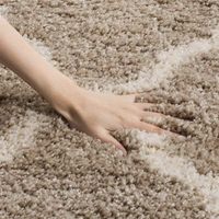 Handmade Modern Design Shaggy, Soft Carpets For Living Room. - beige, 5x8