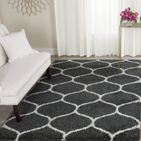 Handmade Modern Design Shaggy, Soft Carpets For Living Room. - grey, 5x8
