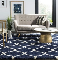 Handmade Modern Design Shaggy, Soft Carpets For Living Room. - blue, 5x8