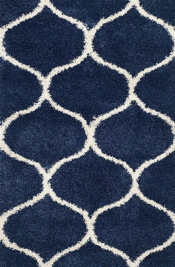 Handmade Modern Design Shaggy, Soft Carpets For Living Room. - blue, 5x8