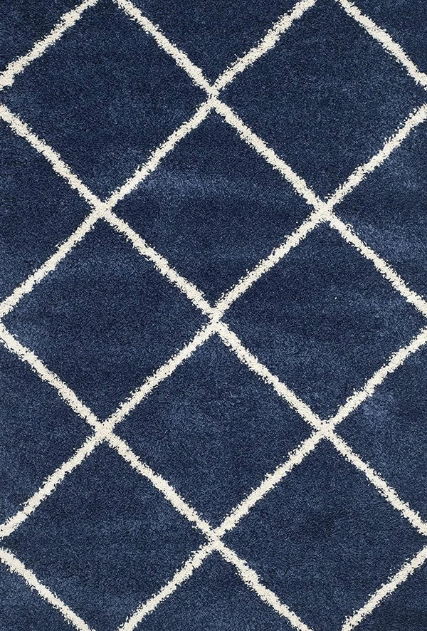 Handmade Modern Design Shaggy, Soft Carpets For Living Room. - blue, 5x8