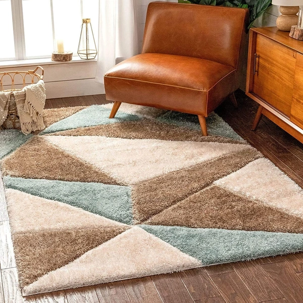 Handmade Modern Design Shaggy, Soft Carpets For Living Room. - multi, 5x8