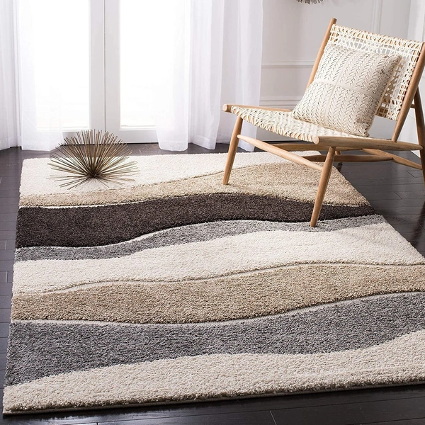 Handmade Modern Design Shaggy, Soft Carpets For Living Room. - multi, 5x8