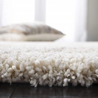 Handmade Modern Design Shaggy, Soft Carpets For Living Room. - 5x8, White