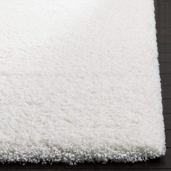 Handmade Modern Design Shaggy, Soft Carpets For Living Room. - White, 5x8