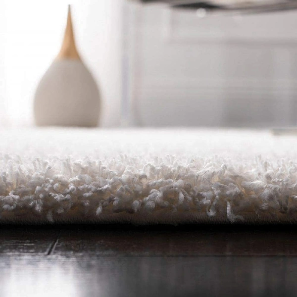 Handmade Modern Design Shaggy, Soft Carpets For Living Room. - White, 5x8