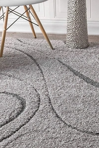 Handmade Modern Design Shaggy, Soft Carpets For Living Room. - grey, 5x8