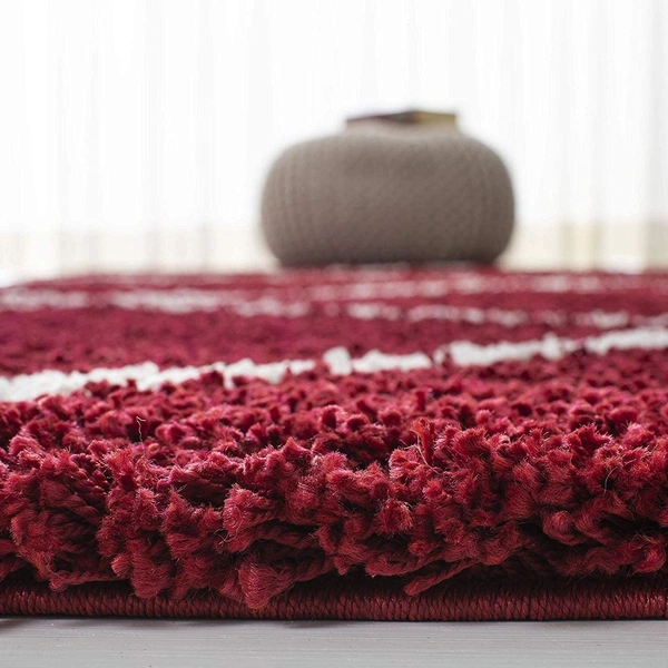 Handmade Modern Design Shaggy, Soft Carpets For Living Room. - red, 5x8