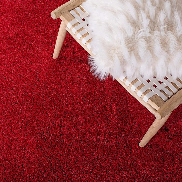 Handmade Modern Design Shaggy, Soft Carpets For Living Room. - red, 5x8