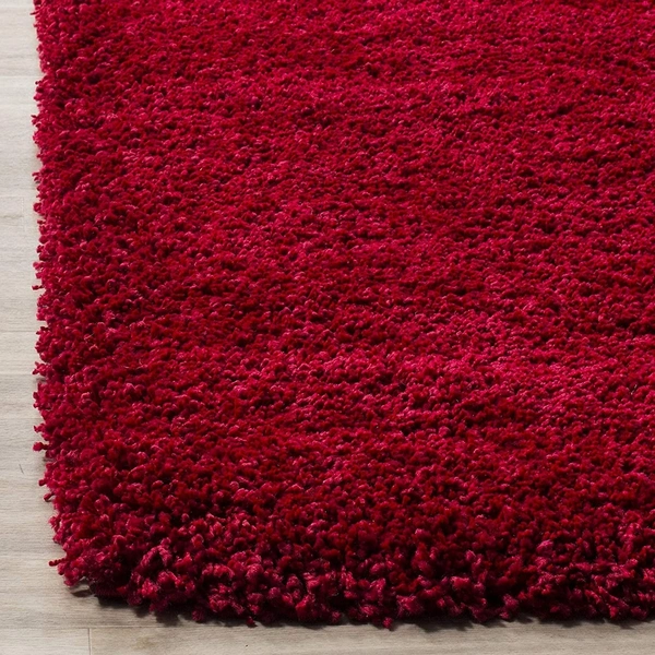 Handmade Modern Design Shaggy, Soft Carpets For Living Room. - red, 5x8