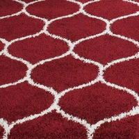 Handmade Modern Design Shaggy, Soft Carpets For Living Room. - red, 5x8