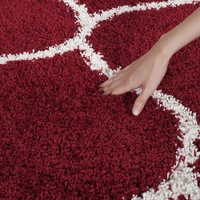 Handmade Modern Design Shaggy, Soft Carpets For Living Room. - red, 5x8