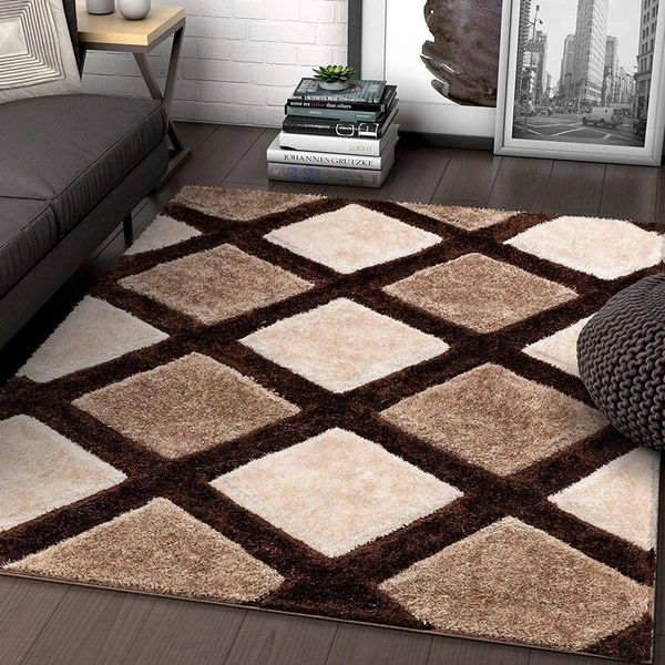 Handmade Modern Design Shaggy, Soft Carpets For Living Room. - multi, 5x8