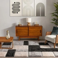 Handmade Modern Design Shaggy, Soft Carpets For Living Room. - multi, 5x8