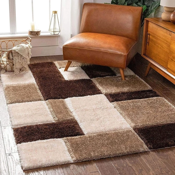 Handmade Modern Design Shaggy, Soft Carpets For Living Room. - multi, 5x8