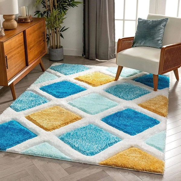 Handmade Modern Design Shaggy, Soft Carpets For Living Room. - Heliotrope, 5x8
